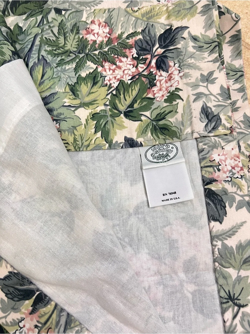2 Laura Ashley Ashbourne Floral Curtains Panels Lined Weighted Corners 42x84”